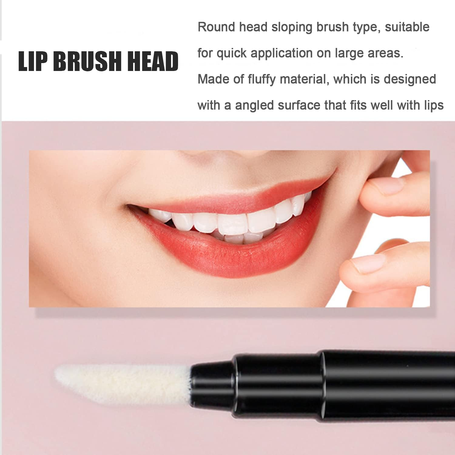 Ksvsonrvi 3PCS Mini Eyebrow Brush, Eyelash Brush, Lip Brush Set with Cap，Reusable Portable Mascara Wands Lipstick Makeup Brushes Applicators Kits image number 4