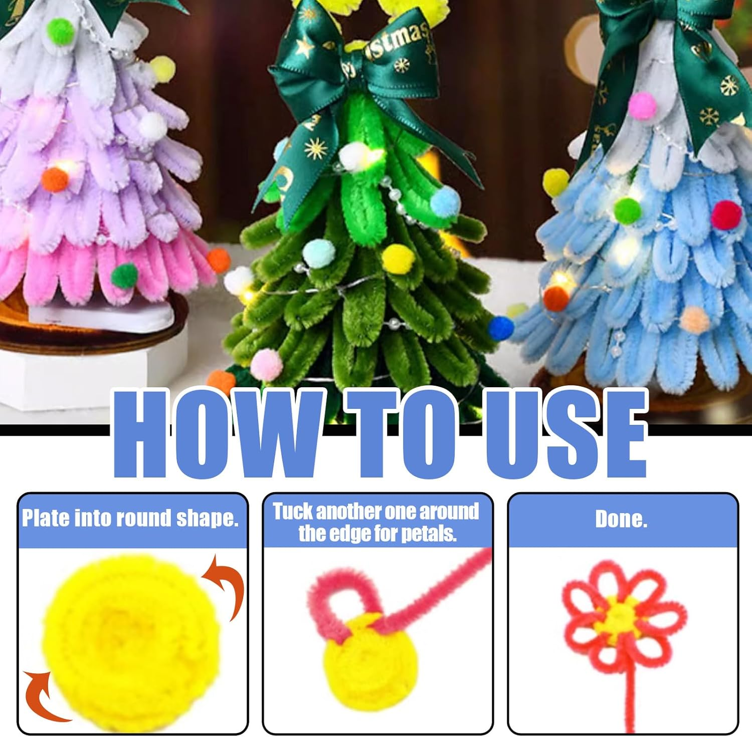 Glarks 917Pcs Purple Craft Arts Supply Kit, Crafting Supplies with 3Pcs Installed Tools Set in Portable 3 Layered Plastic Box for DIY Project image number 6