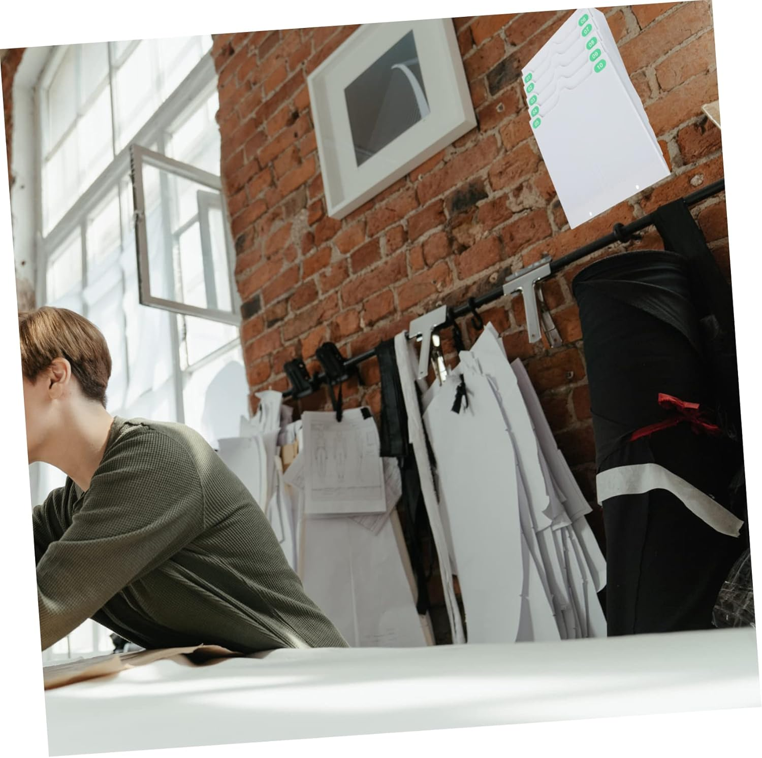 VILLFUL Narrow Shelves Storage Organisation Wall-Mounted Id Card Holder Desk Accessories Paperboard Cards Shelf image number 4