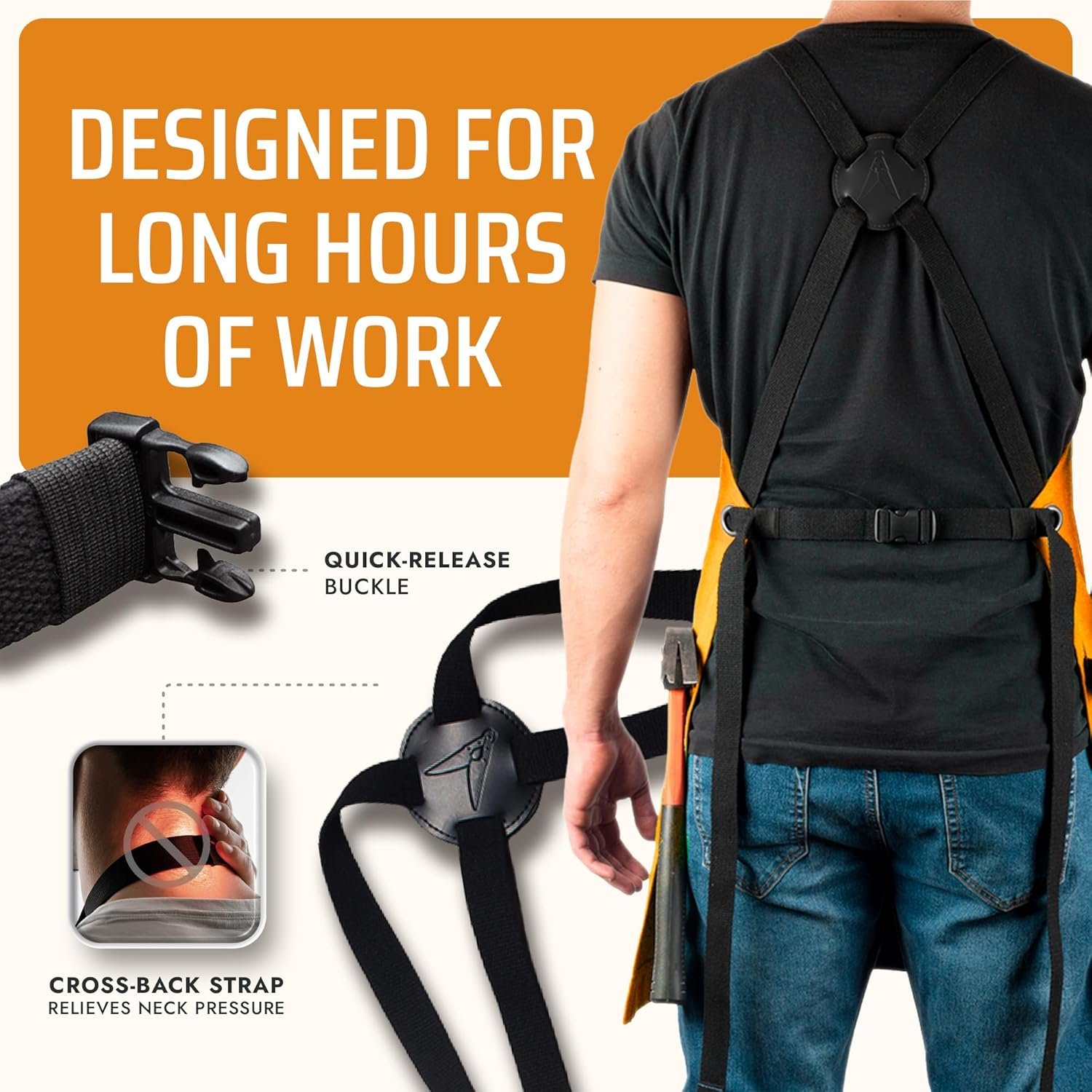 Asaya Chef Apron for Men and Women + Hand Towel and Bottle Opener - 10Oz Canvas - Blue-Green image number 7