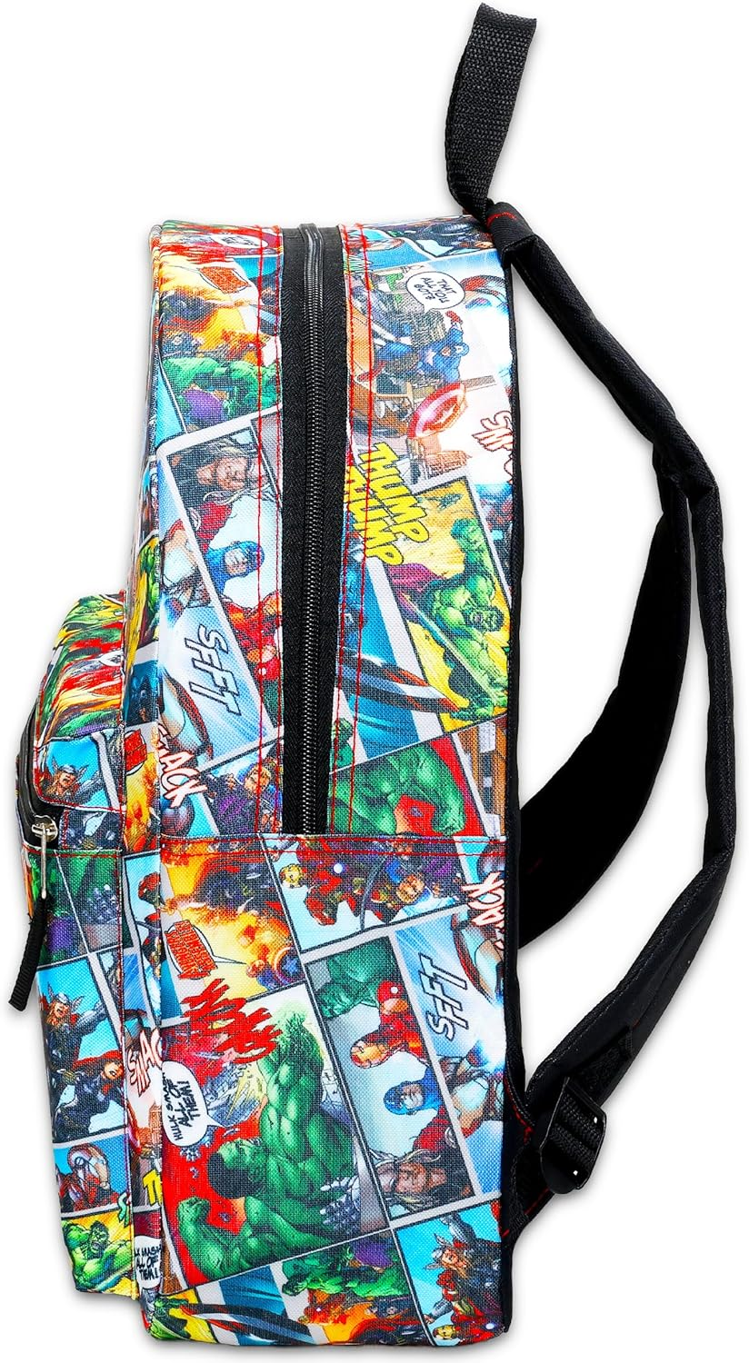 Marvel Avengers Backpack for Boys Girls Kids - 2 Pc Bundle with 16" Marvel Comics Avengers School Backpack Bag and Stickers (Avengers School Supplies), Avengers, Backpack, Avengers Backpack for Boys image number 6