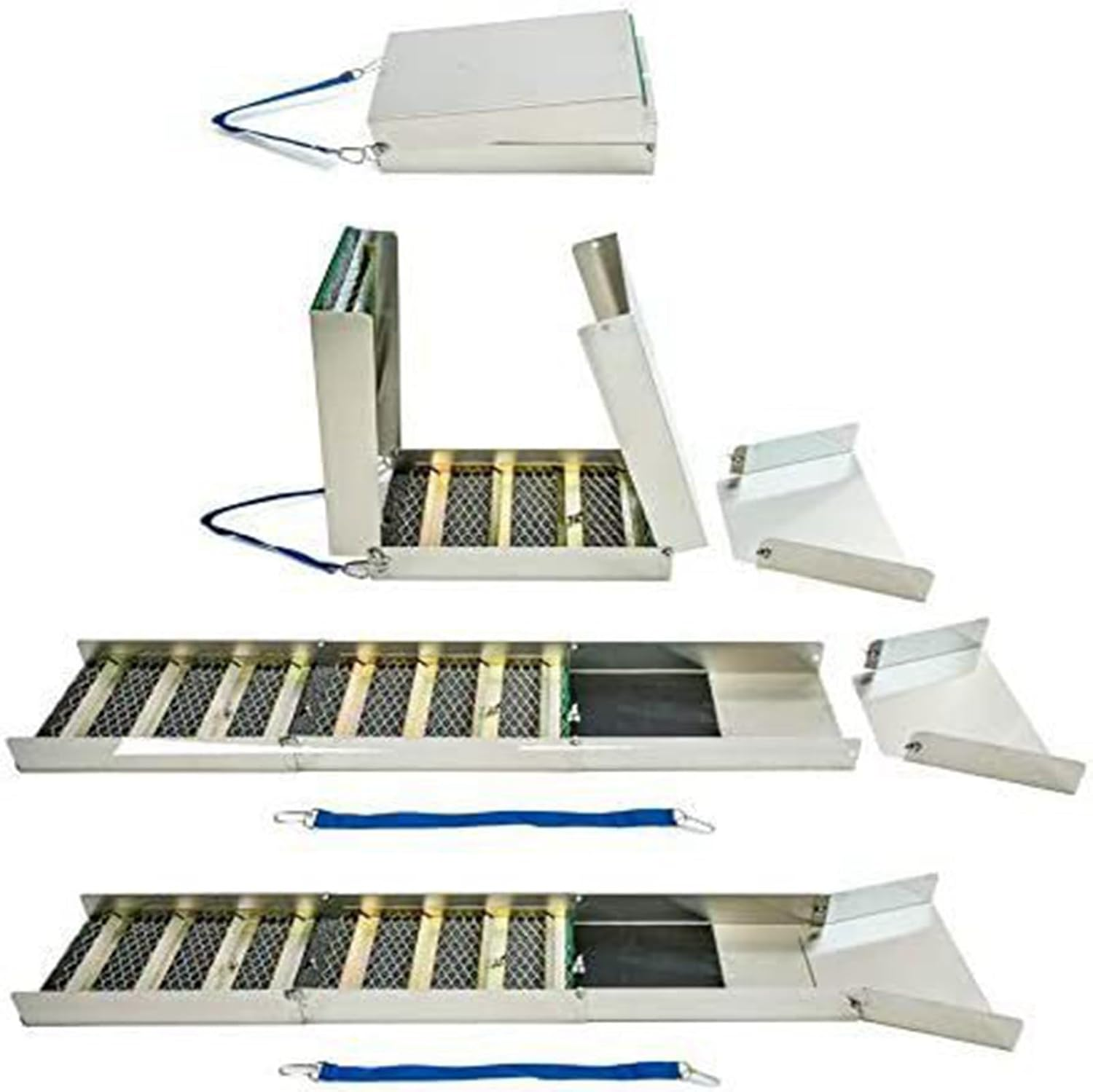 Bewinner Folding Aluminum Alloy Sluice Box, Portable Gold Prospecting Equipment, Gold Panning Kit for Gold Mining for River, Creek, Gold Panning, Prospecting, Dredging image number 2