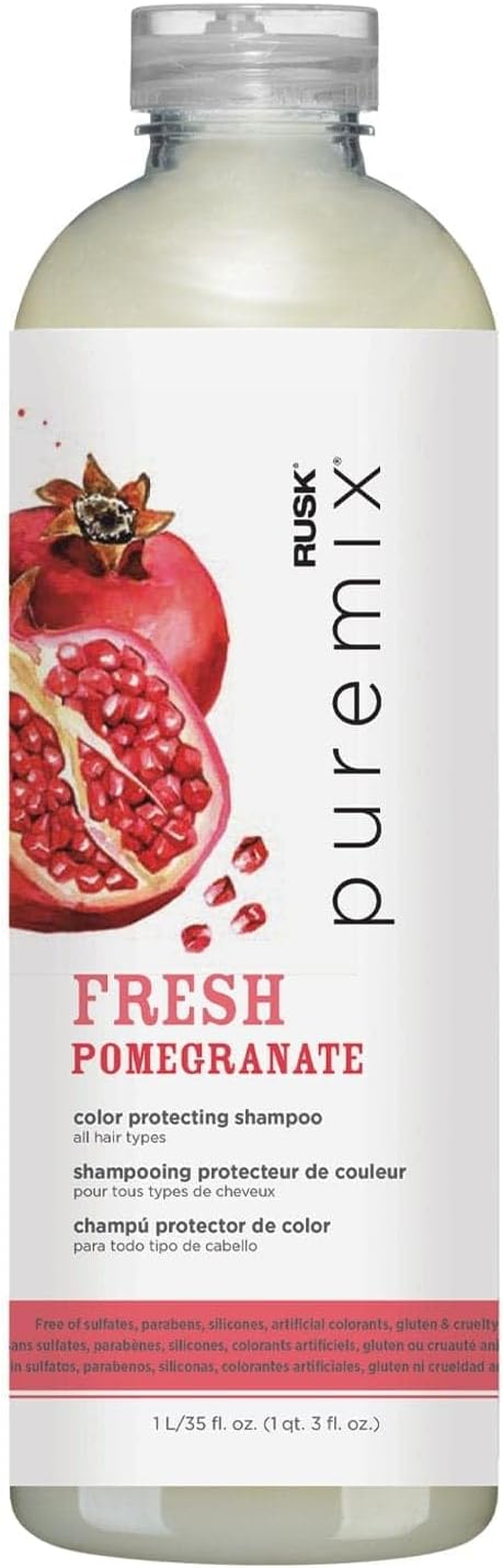 Puremix Fresh Pomegranate Color Protecting Shampoo by Rusk for Unisex - 35 Oz Shampoo image number 3