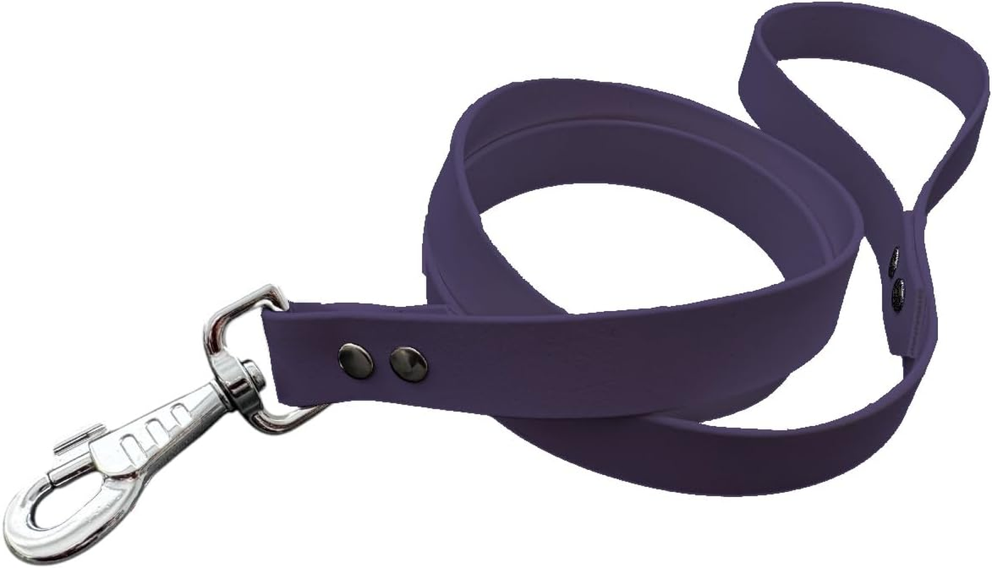 Biothane Dog Lead - 25Mm Wide - Black - Aquamarine image number 2