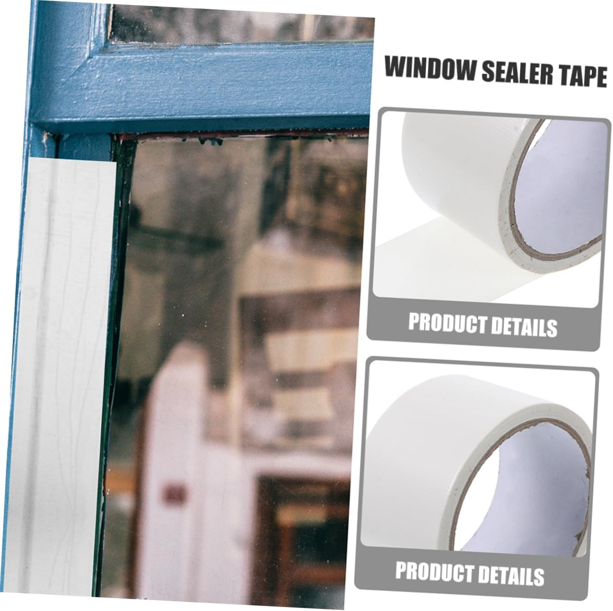 CANIGHT 10Pcs Window Seal Tape High Adhesion Windproof Insulation for Cold Weather No Residue Removal Barrier against Drafts and Water Wide