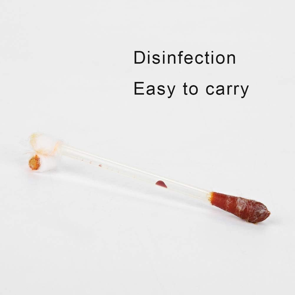 60 Pcs Disposable Medical Iodine Cotton Swabsticks - Portable Iodine Disinfected Cotton Stick for First Aid Wounds Care Sterilization image number 4