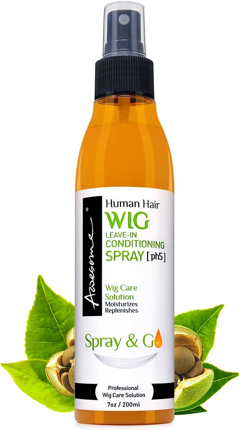 Awesome Human Hair Wig Leave in Conditioner Spray, Ph5, Detangler & Easy Combing, Promoting Silkiness, Shine & Freshness, Preventing Dryness (7 Fl Oz) image number 3