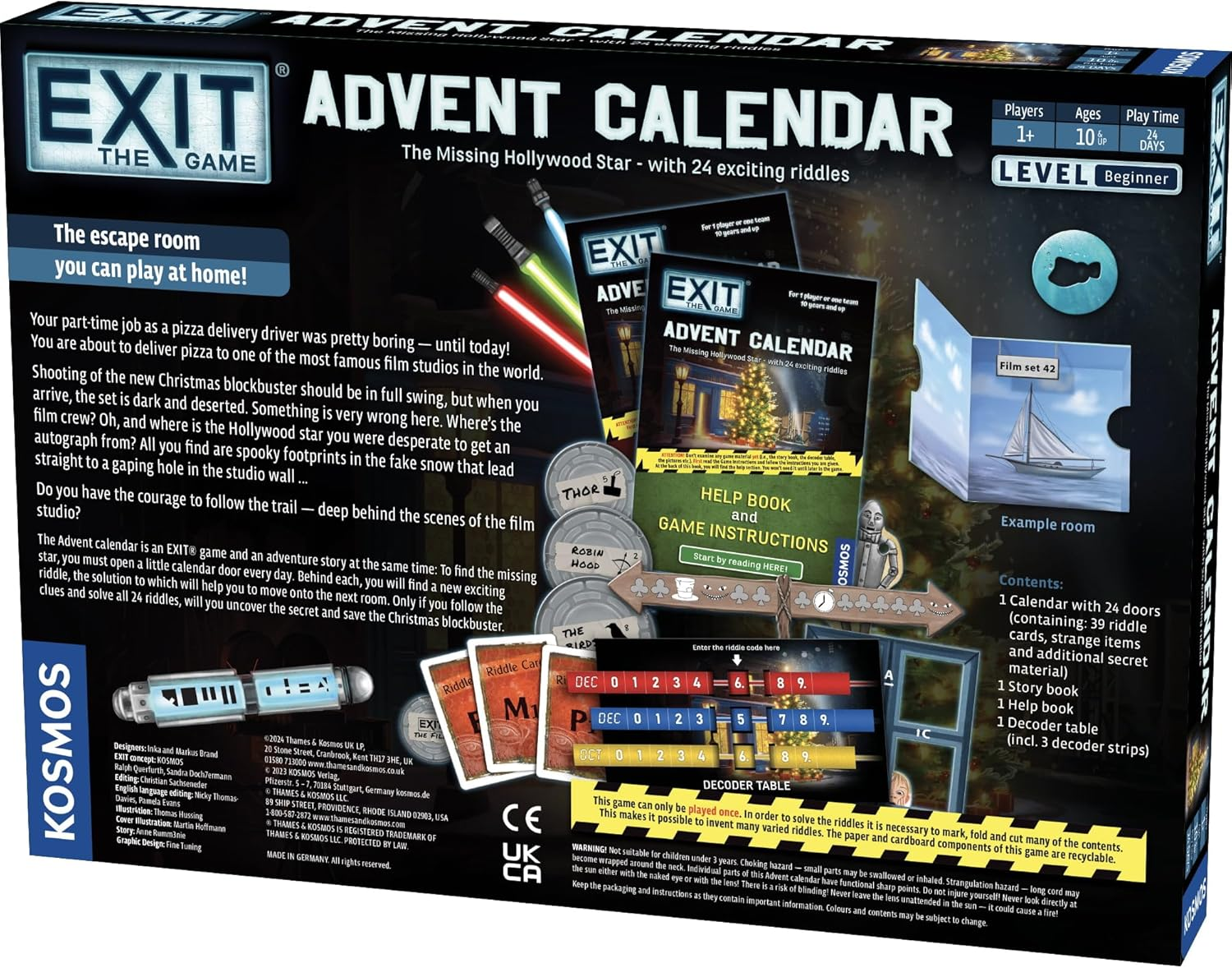 Thames & Kosmos Exit: the Game Advent Calendar the Missing Hollywood Star Board Games image number 6