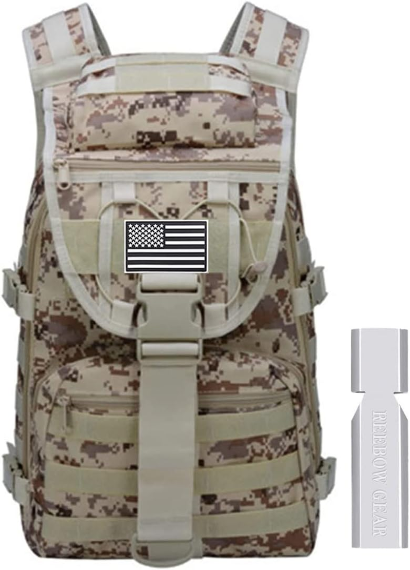 35L Tactical Backpack Camping Hiking Backpacks Camouflage Assault Pack for Hiking Camping Travelling,A