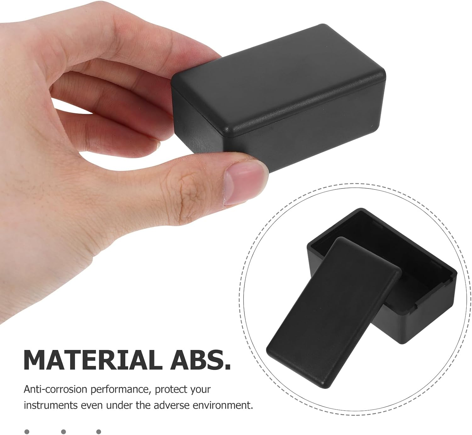 TEHAUX Small Electronics Case Project Boxes, Waterproof Electric Project Case Plastic Junction Box Enclosure Power Junction Box Project Case Box for Power Sensor (5Pcs, 61 * 36 * 25Mm) image number 1