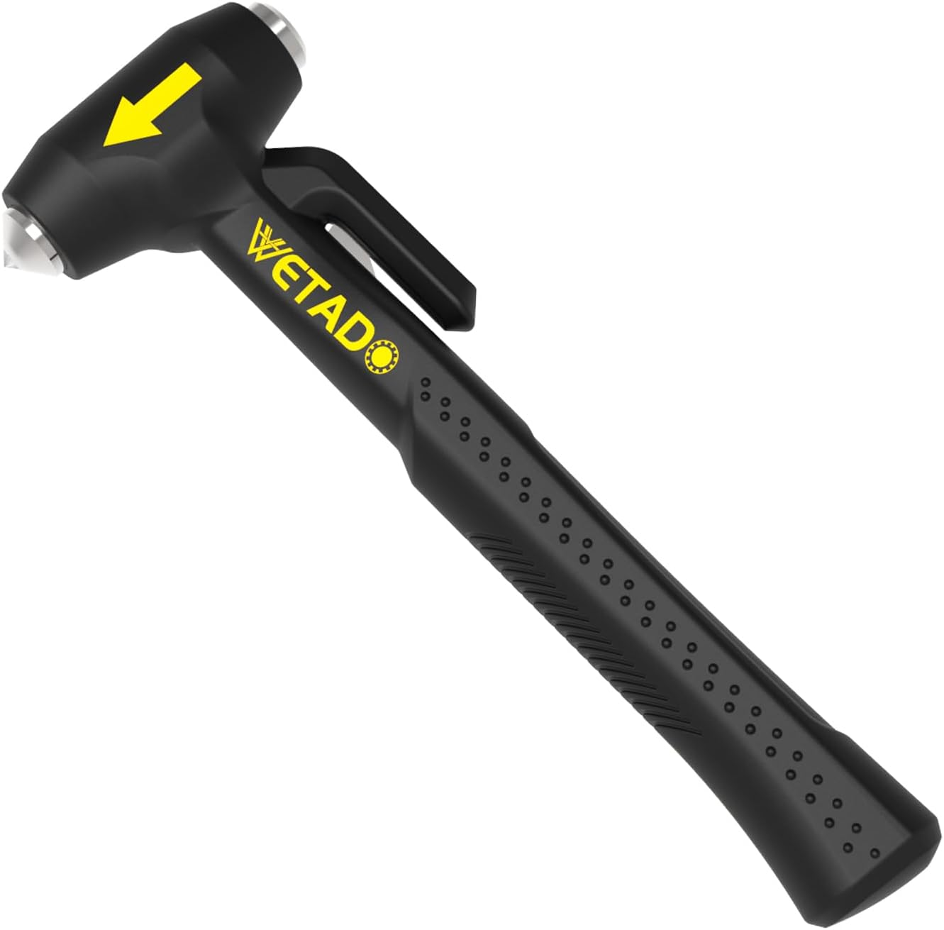 Wetado Car Safety Hammer Set, Seat Belt Cutter and Window Hammer Tool, Emergency Escape Tool Car Escape Tool 2-In-1 Seatbelt Cutter and Window Breaker, Glass Breaker Car Accessories Black