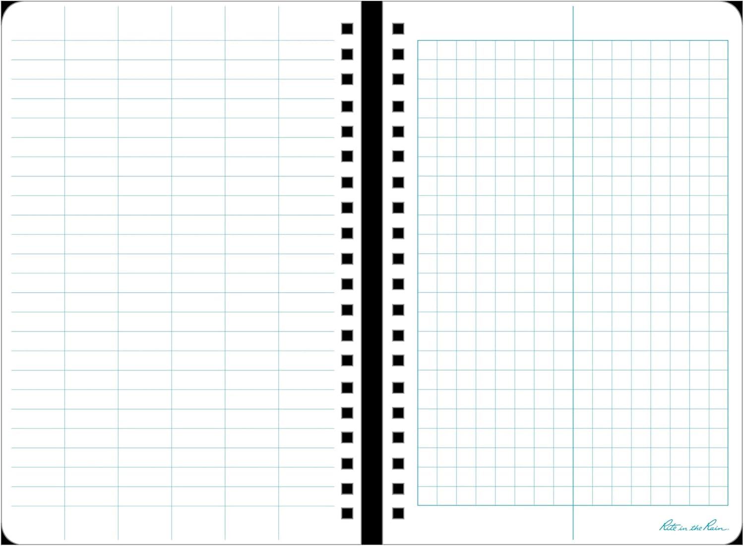 Rite in the Rain Weatherproof Side Spiral Notebook, 4.625" X 7", Yellow Cover, Field Pattern (No. 353) image number 5