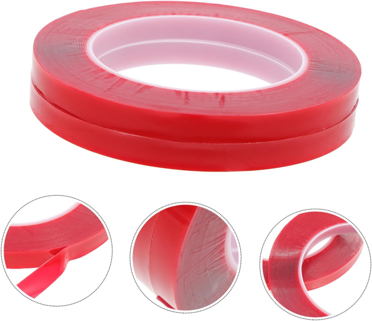 2 Rolls Double-Sided Clear Mounting Tape - Strong Adhesion for Frames, Decorations, Craft Projects - Easy to Use, Transparent, Heavy Duty - 10Mm X 10M image number 5