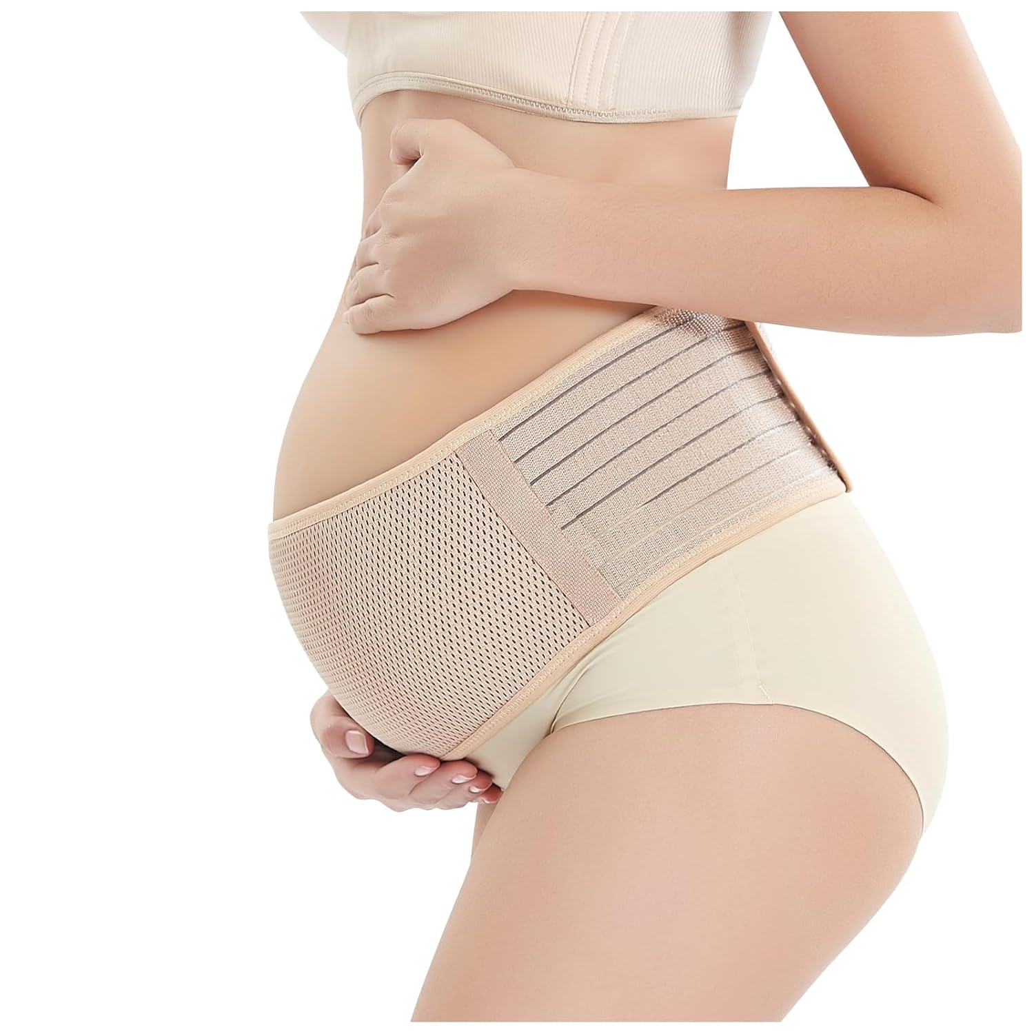 Maternity Belly Support Band, Breathable Mesh, Gentle Compression, Ultra Soft, Pain Relief- Pregnancy Must Haves image number 3
