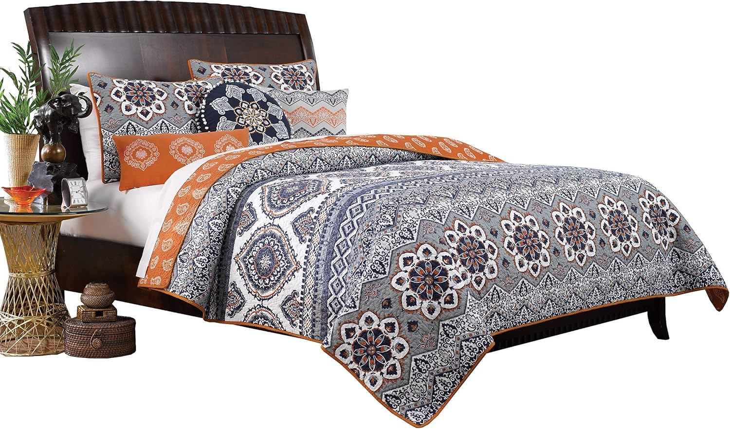 Greenland Home Fashions Medina Saffron Quilt Set image number 5