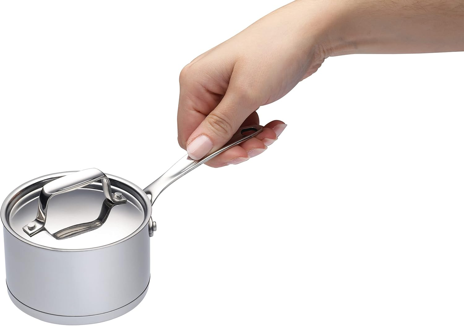 Masterclass Induction-Safe Stainless Steel Mini Saucepan, 8.5 Cm (3.5"), Silver image number 5