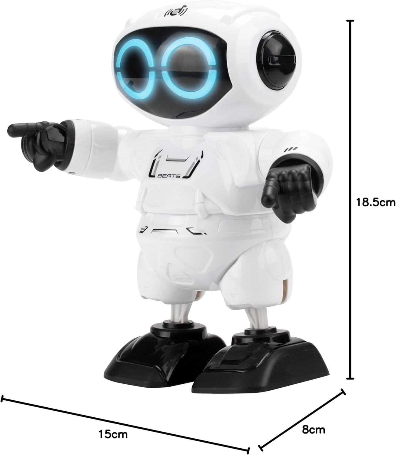 SILVERLIT Robo Beats &ndash; Tap & Dance Robot Toy for Kids Age 3+ with DJ & Dance Modes, LED Eyes, Music, Robotic SFX & Touch Controls &ndash; Interactive Musical Robot image number 2