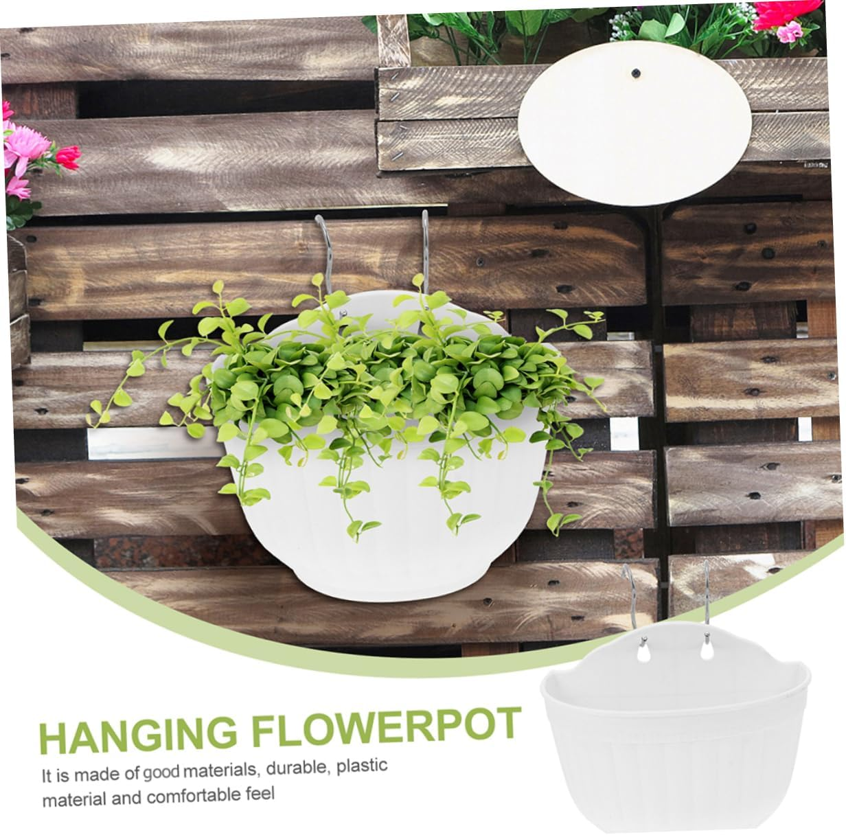 Toddmomy 3Sets Hanging Flowerpots for Home Decor Plastic Material Creative Design for Indoor Plants image number 5