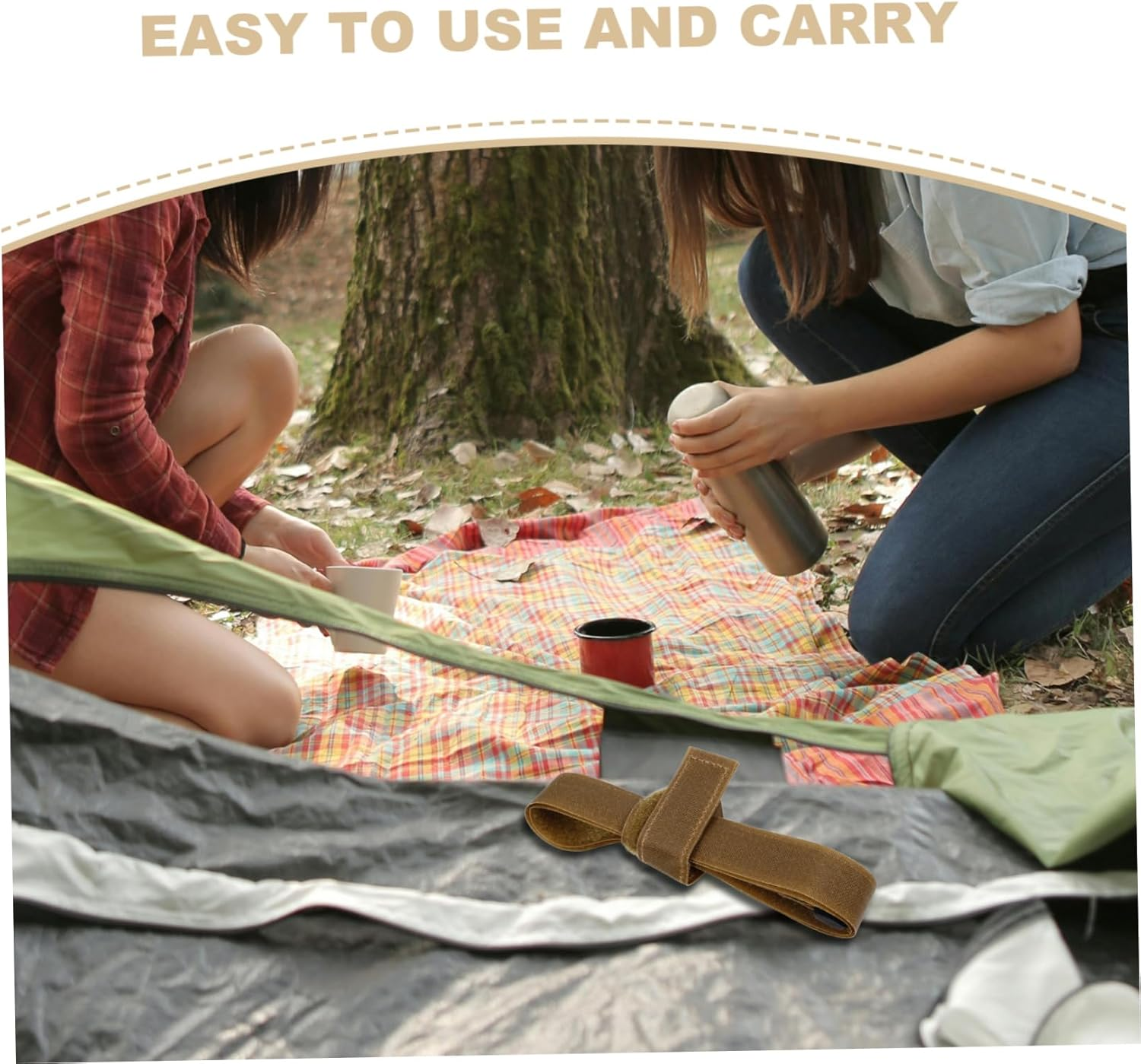 WOONEKY 3Pairs Adjustable Camping Straps Luggage Tie down Belts Straps for Camping Accessories Sturdy Nylon Material image number 4