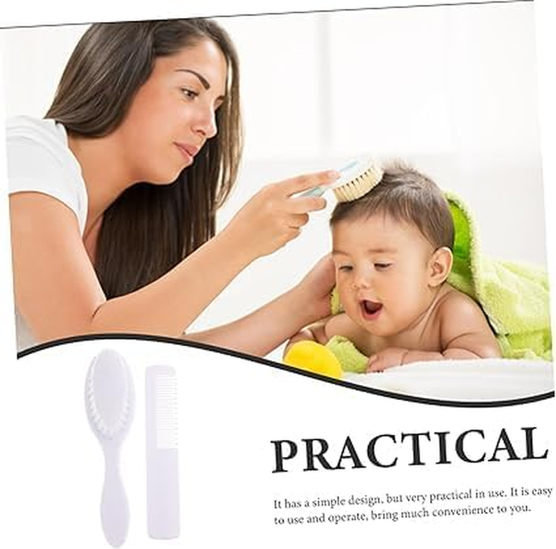 1 Pcs Baby Brush and Comb Set for Newborns - Soft Bristles Scalp Massager, Gentle Hair Comb for Baby Grooming & Washing, Safe Baby Hair Care Kit image number 2
