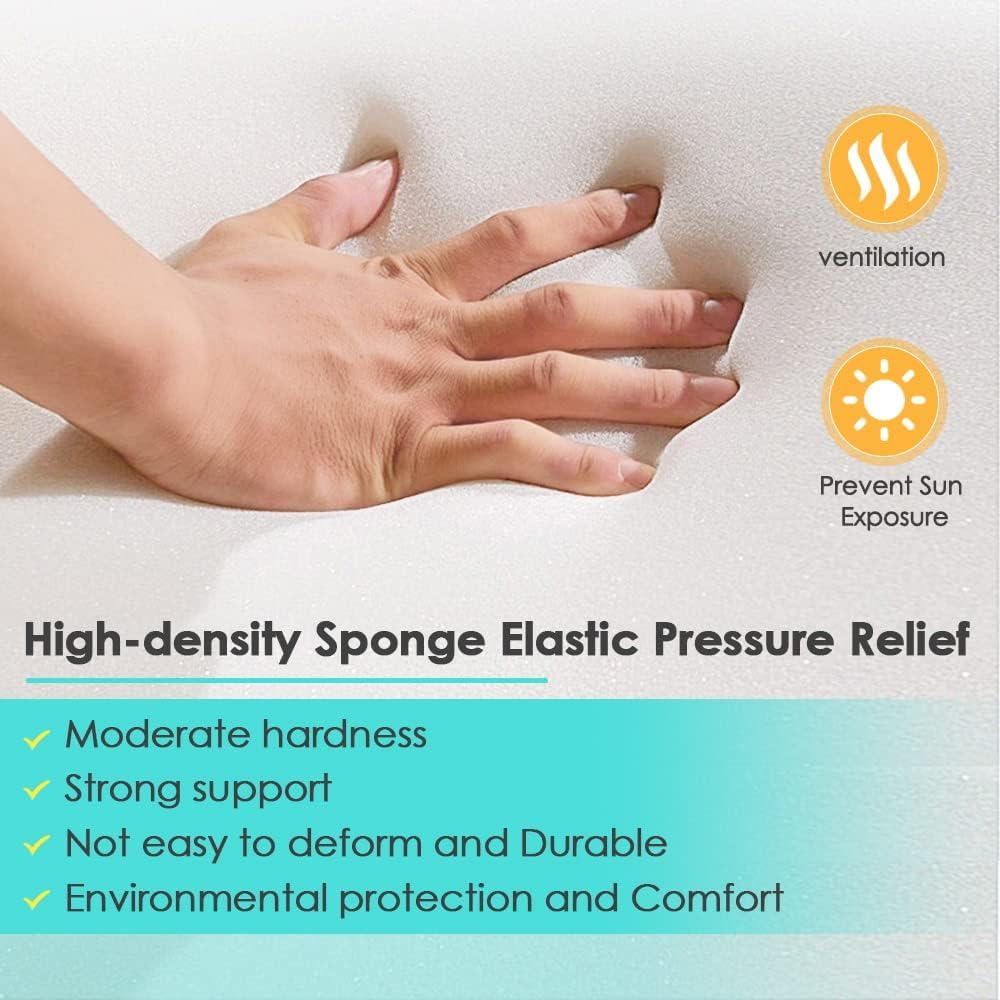 NEPPT Pillow Wedge for Sleeping after Surgery Bed Incline Pillow Waterproof Foam Wedge Cover Patient Turning Device Prevention Bed Sores Relieve Back Pain Pregnancy Body Positioners (Blue - Gel) image number 1