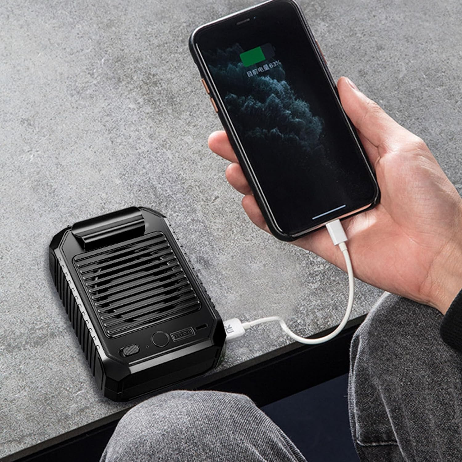 Waist Fan, Belt Fan Light, Portable Strong Air Volume with USB Cable for Gardening image number 3