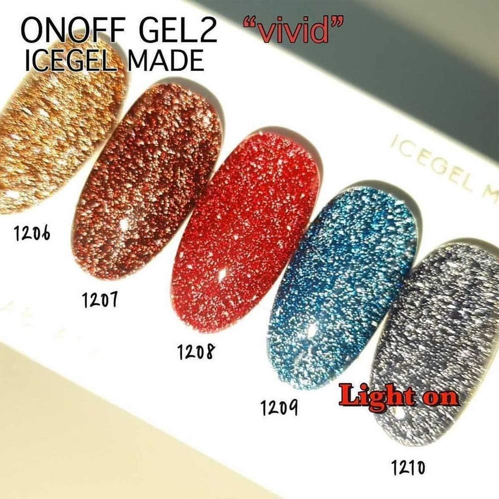 ICE GEL ABLACK FLASH on off GEL 1208 0.1 Oz (3 G) Gel Nail image number 2