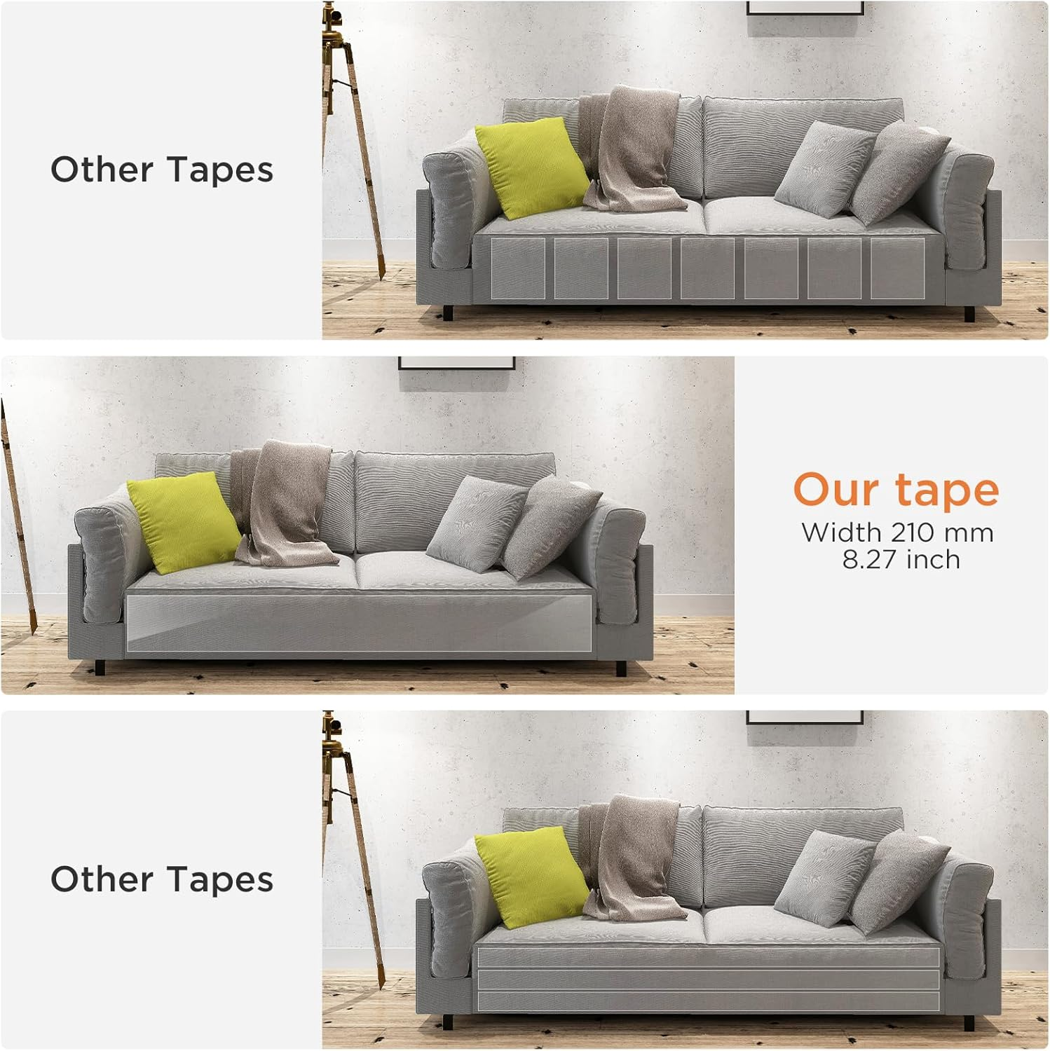 Aiqinu Scratch Protection Sofa Cat, 21 Cm X 3 M anti Scratch Film for Cats, Scratch Protection Door Dog, Furniture Protector for Furniture Couch Door Wall Scratch Repellent from Cats Dogs image number 3