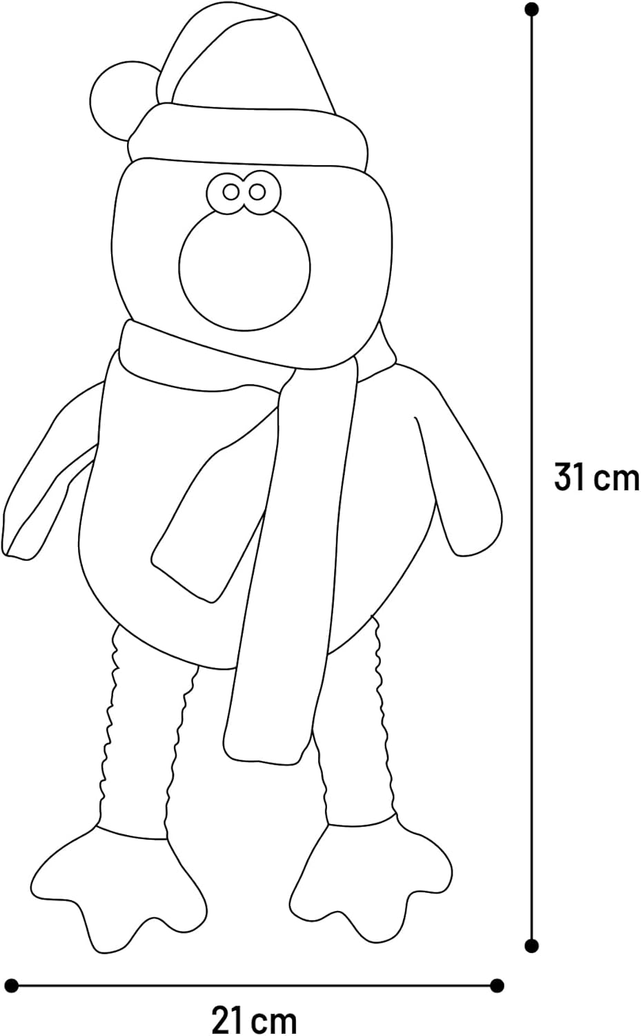 Flamingo Viviana Christmas Toy Bird Green 21 X 11 X 31 Cm