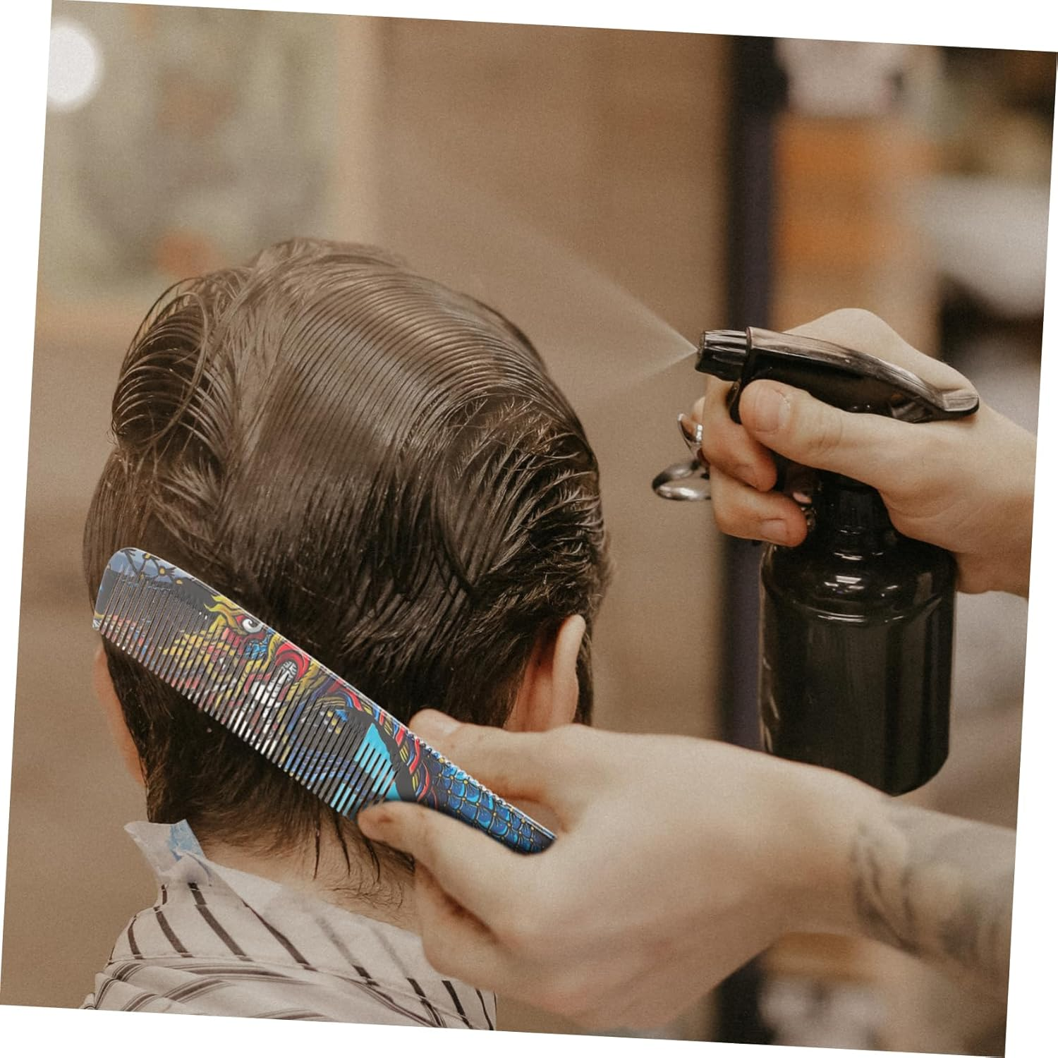 FOYTOKI Men'S Hair Tools Styling Comb Handles Multipurpose Wide Comb for Barbershop image number 6