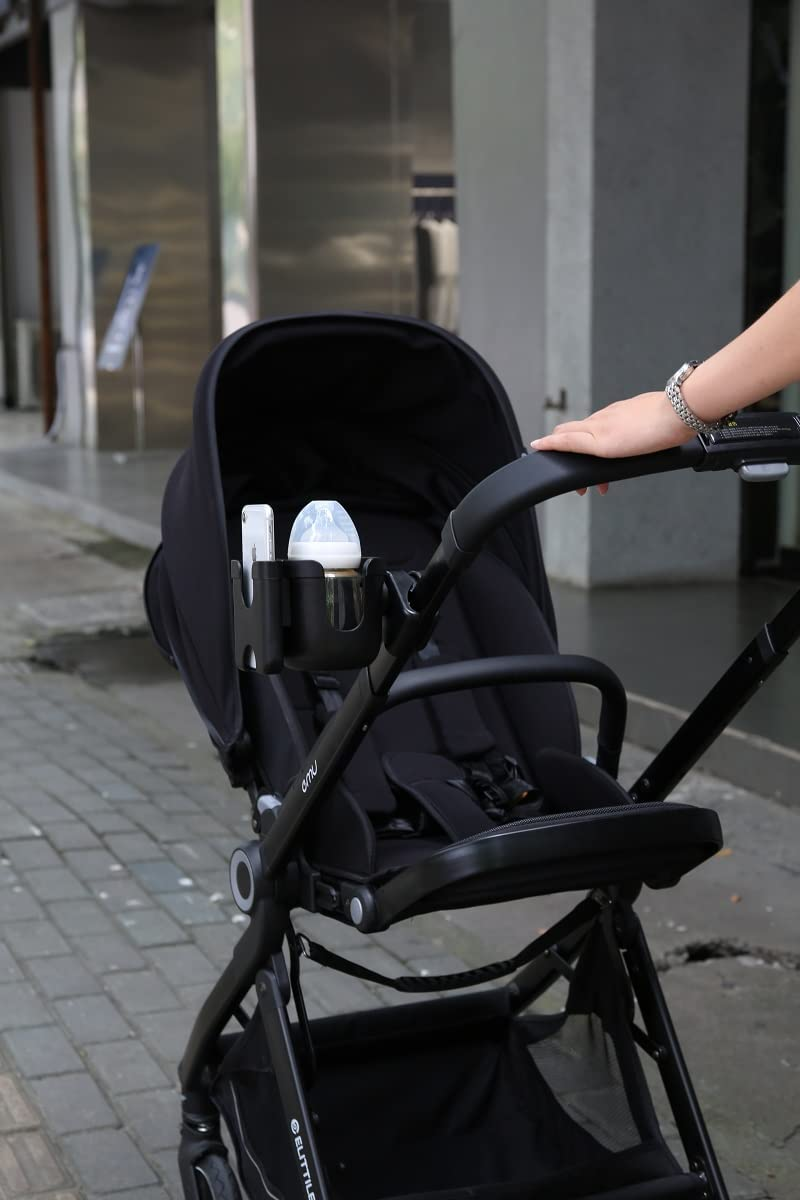 Baby Pushchair Cup Holders,1Pc Stroller Drink Holders,Stroller Cup Holder,Pushchair Drink Holder, Durable Stroller Cup Bracket,Universal Cup Holder with Phone Holder for Bikes Trolleys or Walkers image number 2