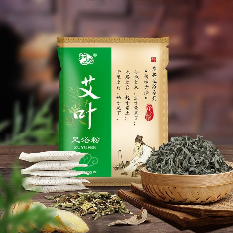 Detox Foot Soak, Natural Mugwort Powder Foot Spa Soak, Disposable Portabe Herbal for Home Wellness Routine, Detox 100 Bags