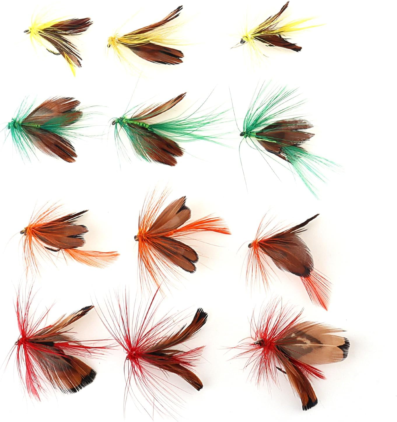 Origlam 12Pcs Butterfly Fly Fishing Lure, Handcrafted for Bass Panfish Trout Salmon image number 6