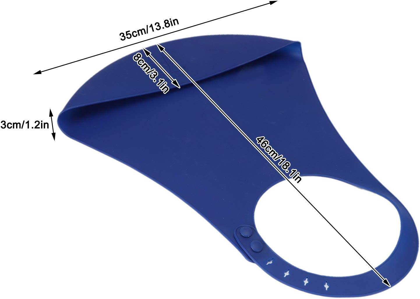 Adult Bib Portable Adjustable Silicone Dinning Eating Clothe Anti-Staining Pocket Anti-Staining Pocket for Elder image number 4