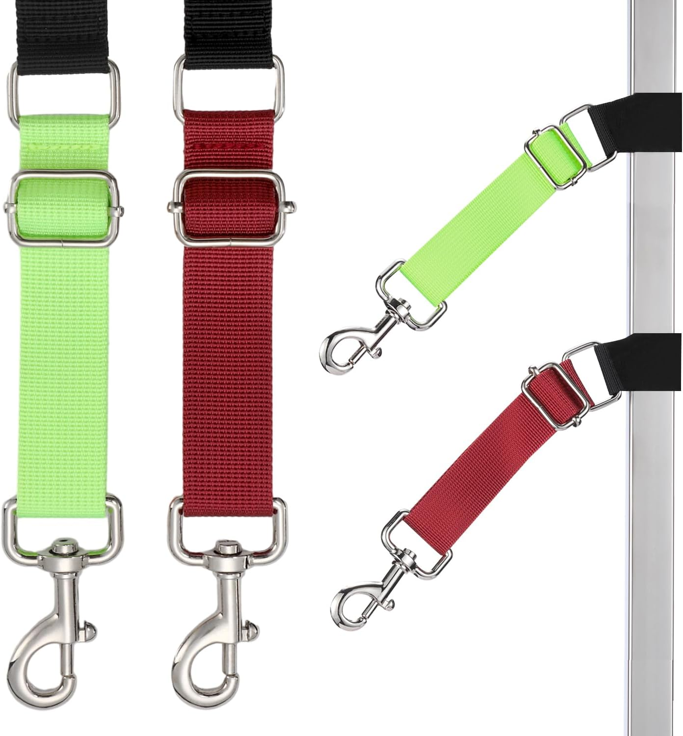 Pet Dog Grooming Table Arm Accessories Dog Grooming Loops for Table Arm Extender Adjustable Extension Loop Bathing Restraint Leash for Small & Medium Dogs (Red & Green) image number 2