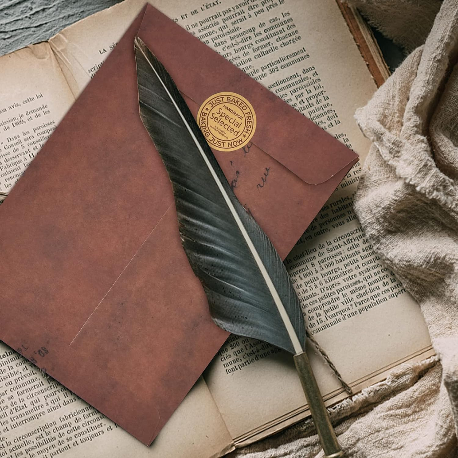 Vintage Letter Writing Sets, 32 Sheets Letter Paper A5 Lined, 10 Pcs Envelopes and One Sheet Sticker, Stationery Paper for Wedding Birthday Party Invitations Easter Christmas image number 1