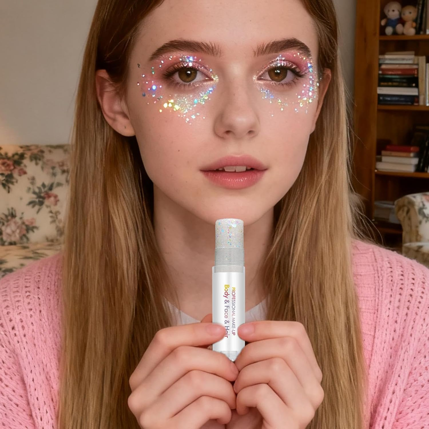 Body Glitter Stick | 6 Colors Sparkling Stick | Hair Glitter | for Women Festival Concert Clubbing Halloween Carnival Music Event image number 5