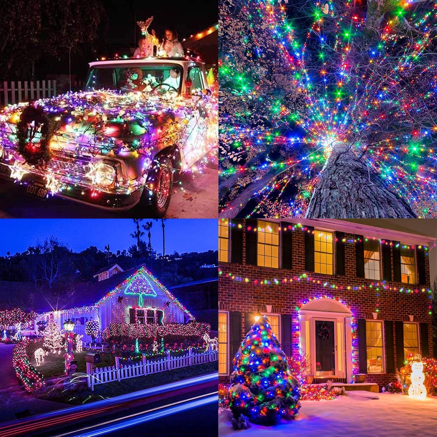 Toodour 20M/200 LED Christmas Lights Indoor Outdoor, 8 Modes Multicolor Fairy Lights, SAA Approved Transparent Wire Led Lights String - Christmas String Lights for Tree Home Garden Party Xmas Decor image number 5