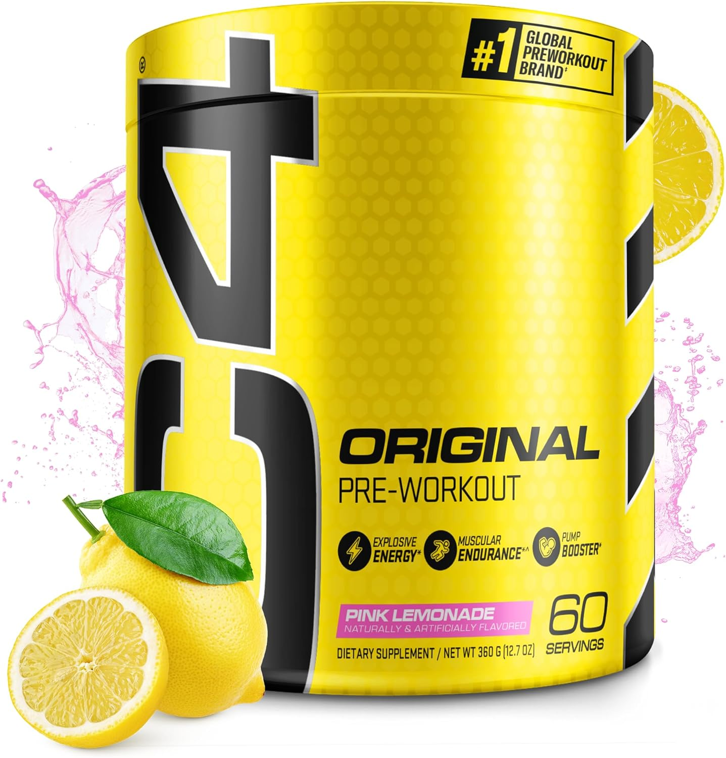 Cellucor, C4 Original Explosive Pre-Workout Supplement, Pink Lemonade, 60 Servings