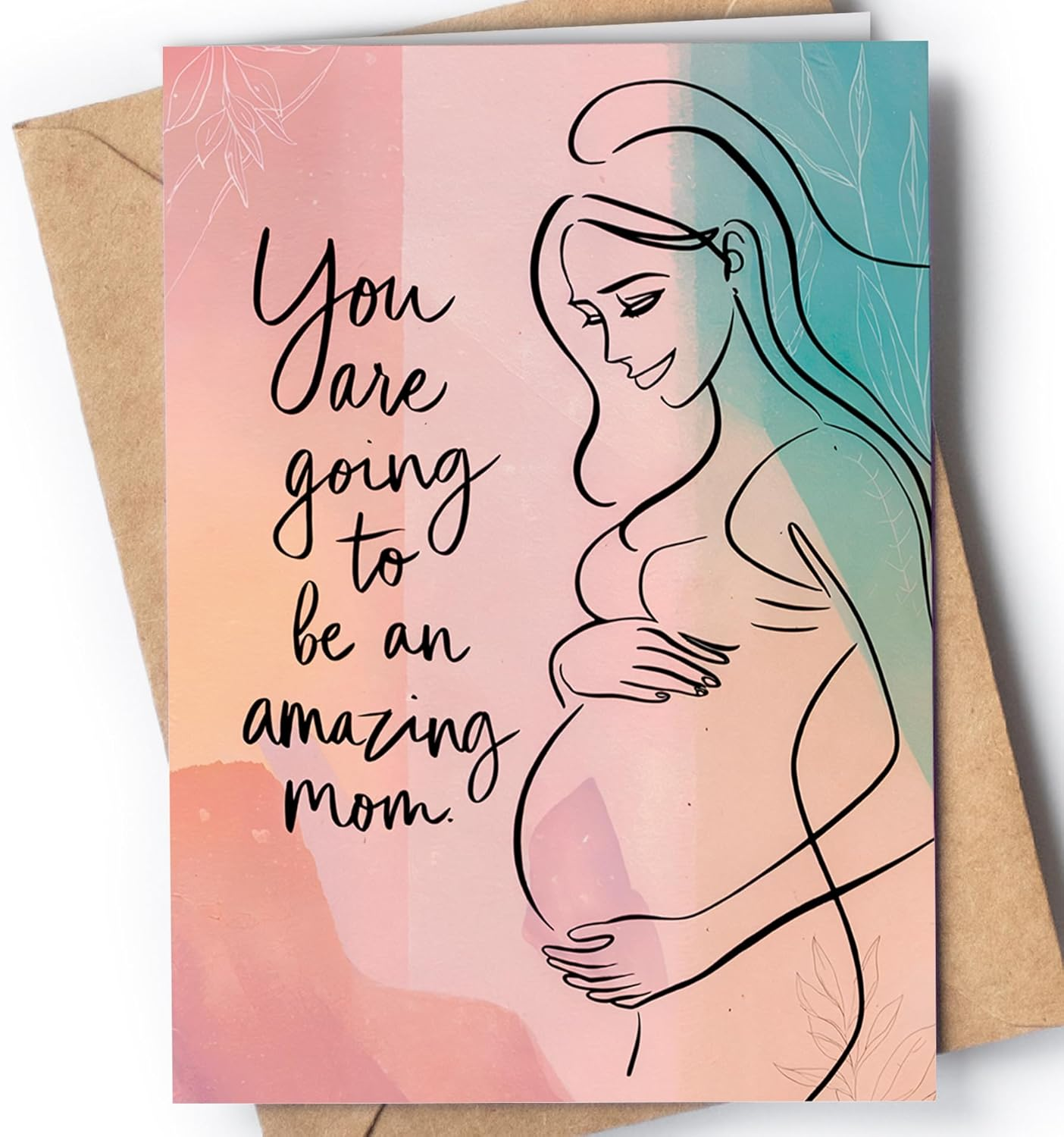 Baby Shower Card - Congratulations on Pregnancy Announcement for Baby Boy, Girl, Gender Neutral - New Mum - Welcome Babies Card for Parents to Be - Congrats Expecting Mom - Amazing Mom - NUM 217 image number 5