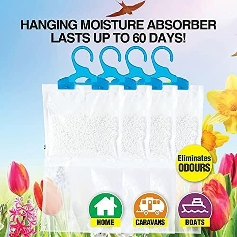 [4PCE] Xtra Kleen Dehumidifier Bag with Hanger, Effective Moisture Absorption, Compact and Convenient, Easy Solution for Humidity Control image number 6
