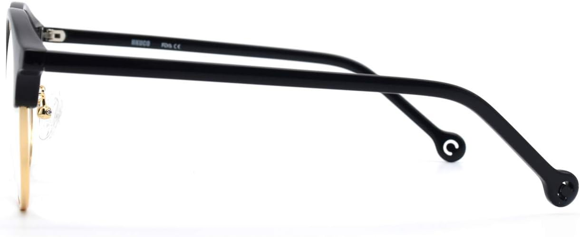 HKUCO Classic Half Frame Clear Lens Eyewear Glasses image number 6
