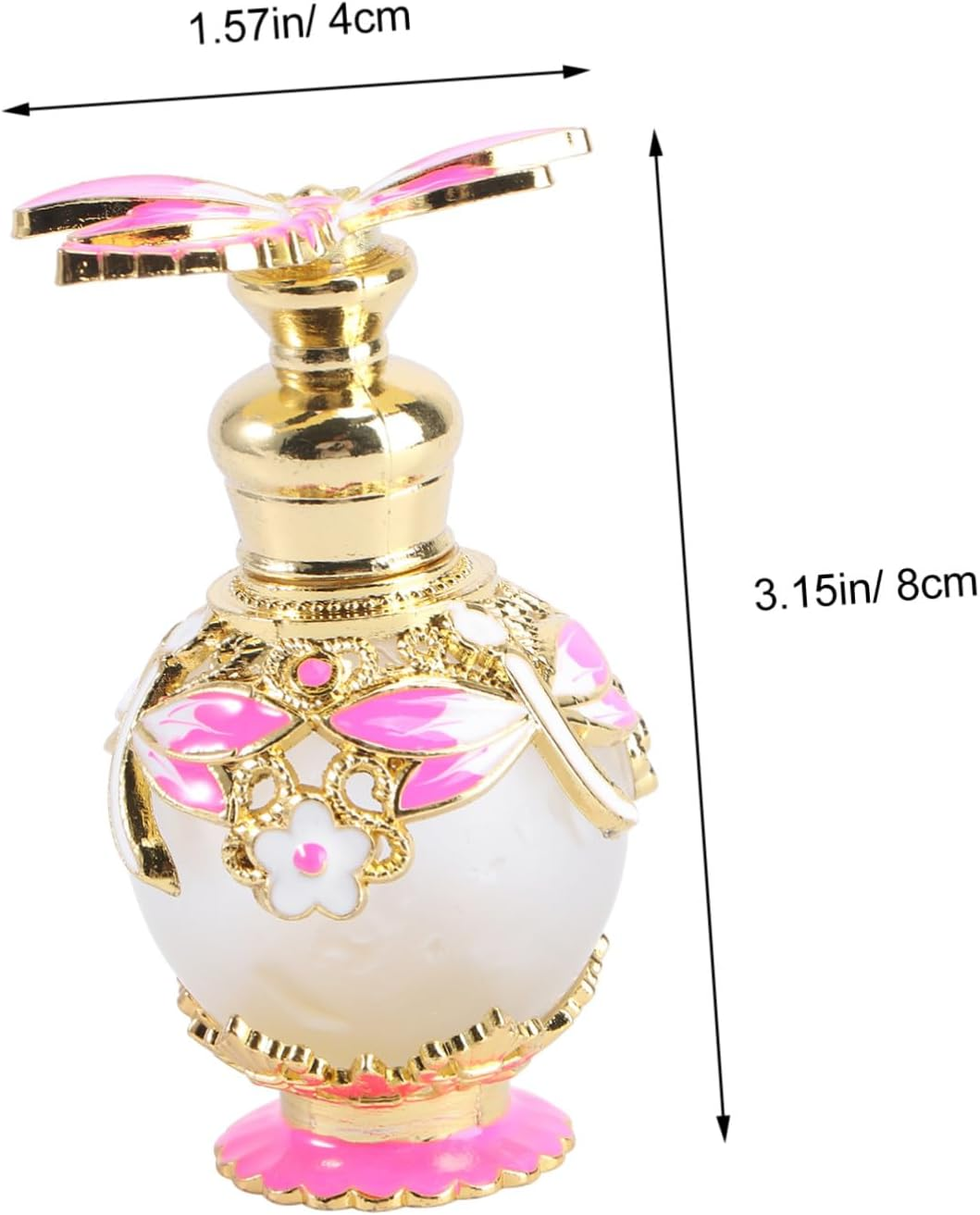 Dragonfly Decoration Perfume Storage Bottle 15Ml Frosted Glass Refillable Essential Oil Storage Container Elegant Home D&eacute;cor Accent