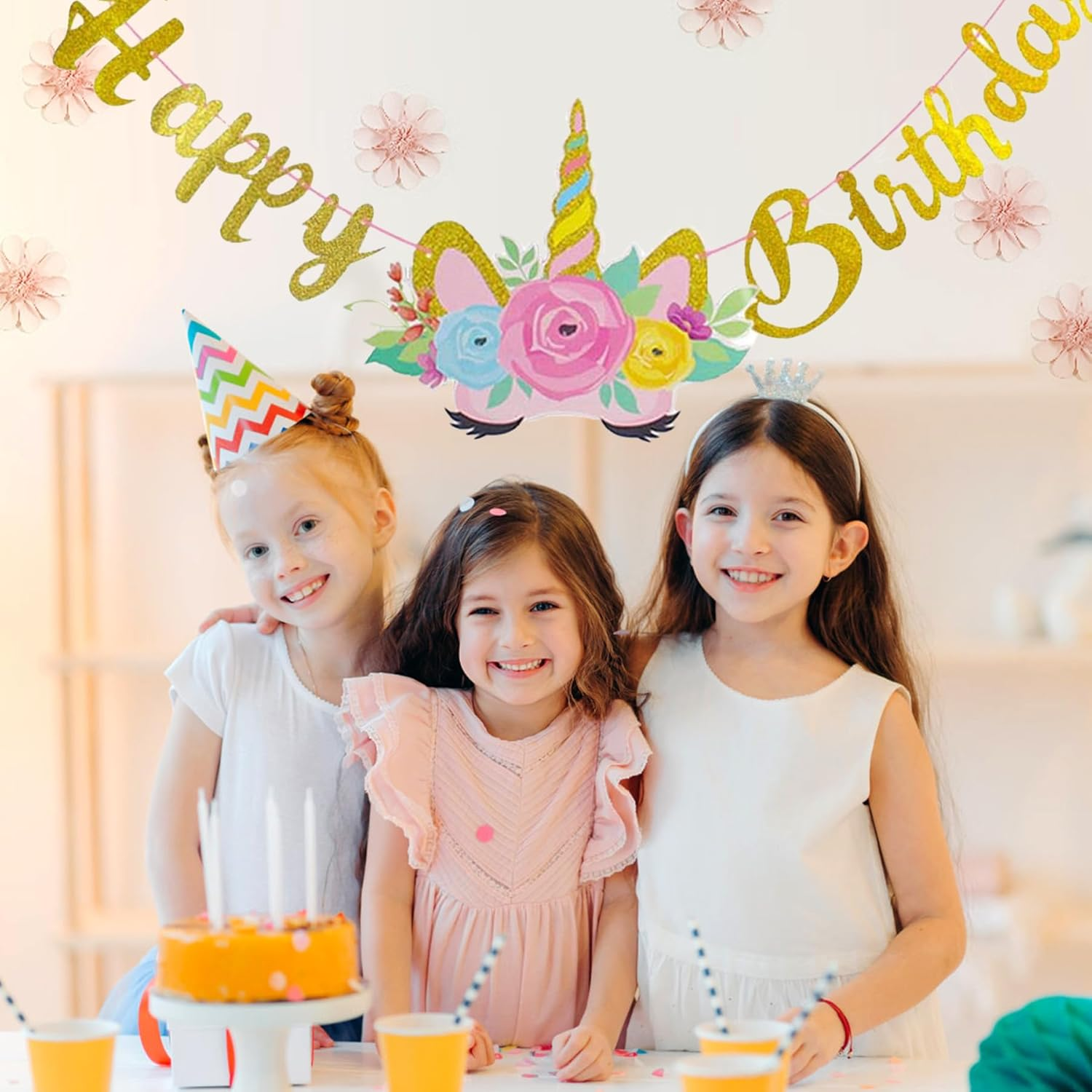 MAIGO Unicorn Birthday Decorations-Birthday Banners for Girls,Birthday Party Decorations,Girls Party Decorations,Unicorns Party Banners for Birthday Party Girls,Party Decorations for Adults Baby Showe image number 1
