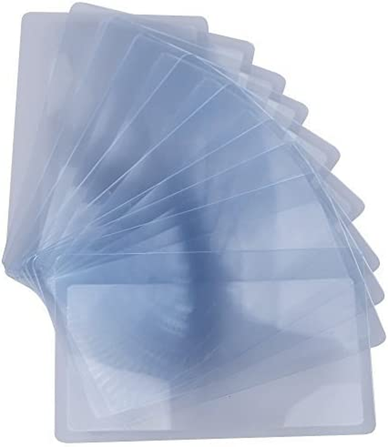 Yueton Pack of 12 Credit Card Sized Magnifying Lenses, Wallet Magnifiers 3X Lenses image number 3