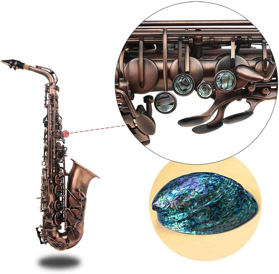 WENCHUAN Professional Red Bronze Bend EB E-Flat Alto Saxophone Sax Abalone Shell Key Carve Pattern with Case Gloves Cleaning Cloth Straps Brush