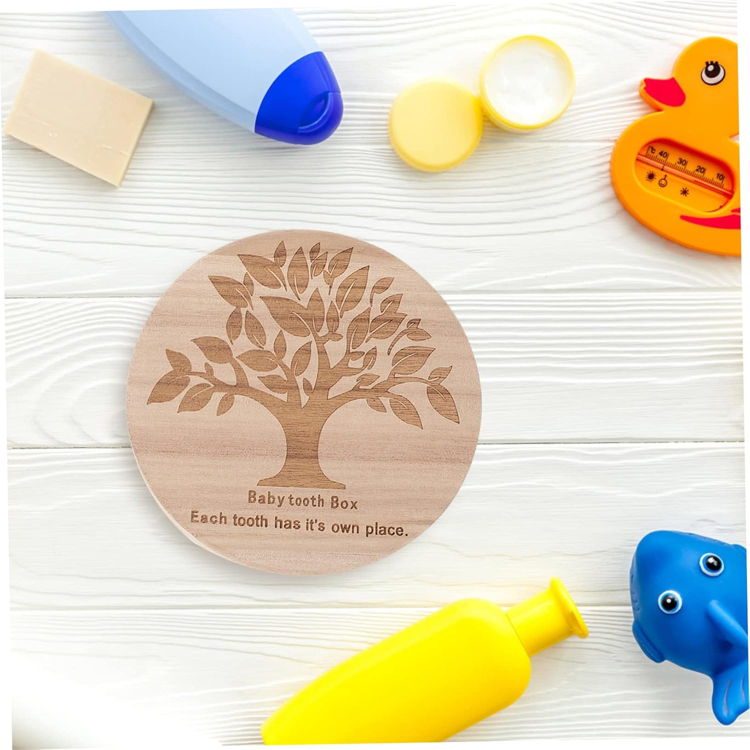 Deciduous Tooth Box Wooden Teeth Storage Box Boys and Girls for Shower image number 5