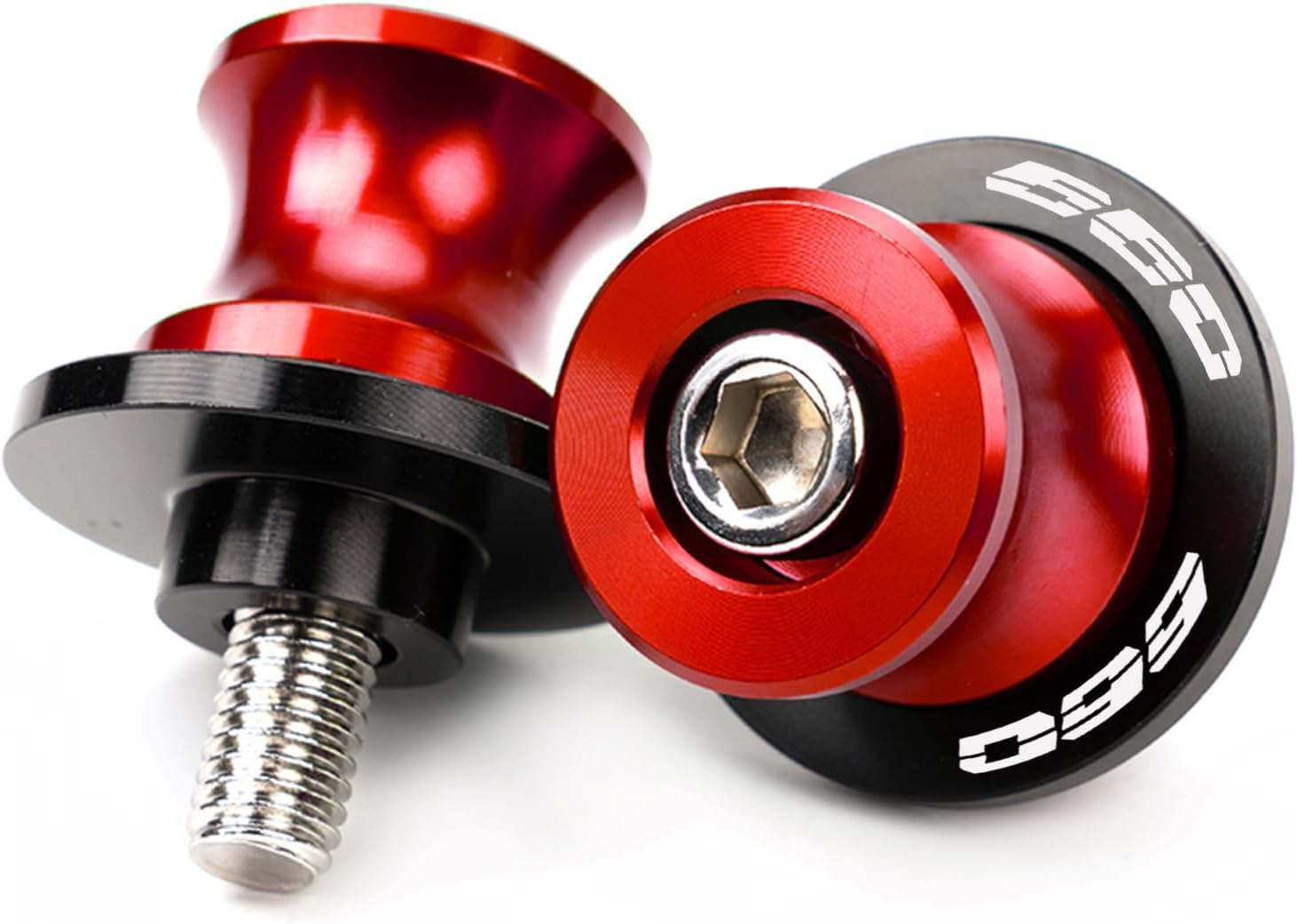 Compatible with 2025 Trident 660 Accessories Trident660 2024 Tiger Sport 660 DAYTONA 660 2023 CNC M8 Motorcycle Swing Arm Spools Sliders Rear Stand Screws (S Red) image number 5