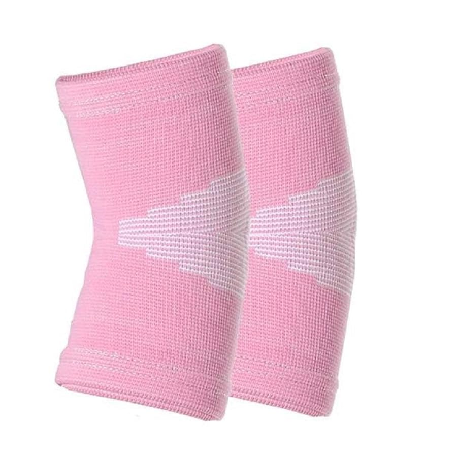 Compression Elbow Brace Support -Knit Arm Sleeves for Tennis Basketball Weightlifting Biking Arthritic (Pink, M) image number 4