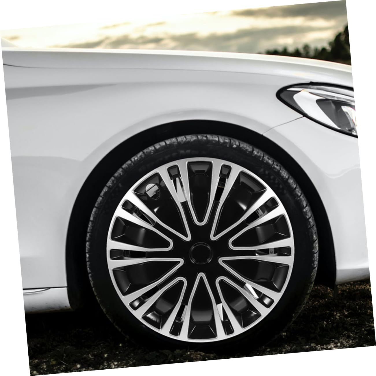 CHILDWEET 2Pcs Automotive Wheel Hub Covers Car Covers for Wheels Easy Install Hubcaps DIY Design for Car Truck SUV